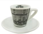 New York Tazzina Caffè cesti ceramice espresso cu farfurii 6 buc