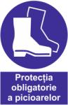 Palmonix Sticker Avertizare "Protectia obligatorie a picioarelor", 15x20cm, albastru (SAPOP1520)