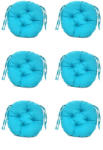 Palmonix Set Perne decorative rotunde, pentru scaun de bucatarie sau terasa, diametrul 35cm, culoare albastru, 6 buc/set (per-rot-albastrux6)