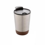 Everestus Cana cafea cu baza din pluta 300 ml, perete dublu, Everestus, CK, otel inoxidabil, pp, argintiu, saculet de calatorie inclus (EVE08-P432-772)
