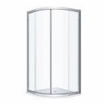 KOLO GEO íves zuhanykabin 80x80 cm, ezüst profillal, átlátszó üveggel 560.110. 00.3 (560.110.00.3)