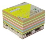 STICK N Öntapadós jegyzettömb STICK`N Kraft cube 76x76mm mini raklapos mix 400 lap (21817) - tonerpiac
