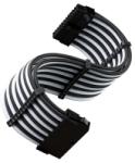 SilverStone Cablu prelungitor Silverstone 24 pini ATX, 30cm, cleme incluse, Black/White, SST-PP07E-MBBW
