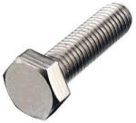  Hatlapfejű tövigmenetes csavar M4x10 DIN 933 A2 rozsdamentes (KOE-9334101)