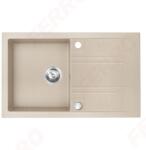 FERRO MEZZO II 1-medencés csepptálcás gr. mosogató / egymedencés mosogatótálca csepptálcával 48 x 78 cm-es (50 x 80 cm-hez közeli méret), homokszín / homokszínű / világos barna / bézs színű kivitel, DRGM48/
