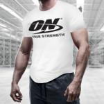 Optimum Nutrition Tricou True Strength White XXL