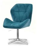 Vox bútor VELO 2 forgófotel, türkiz velúr-króm