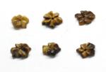  Ochi de Tigru Margele Pietre Semipretioase Floare cu Gaura - 8x8x2 mm - 1 Buc