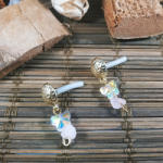 Boho Spirit Erósz apró ajándéka rózsakvarc fülbevaló