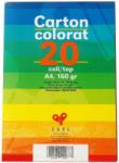 EXTE Carton colorat A4, 160 gr, 20 coli/set, 10 culori, Exte IQCOL1620 (IQCOL1620)