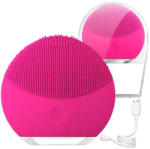 Forever Dispozitiv pentru curatare faciala si masaj, rezistent la apa, alimentare USB, roz (15487-roz) Aparat de masaj