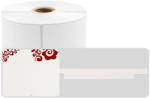 AIMO Etichete bijuterii 30 x 25 mm + 47 mm model flori rosii pentru imprimanta AIMO Phomemo M110 M200 M220 230 etichete (AIWZF3025-47-230)