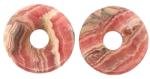  Piatra Pi Rodocrozit - Amuleta Shamanic - 28x28x3 mm - Donut - (L) - 1 Buc