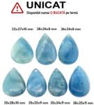  Pandantiv Acvamarin Picatura cu Gaura - 32-38 x 24-28 x 8-11 mm - 1 Buc