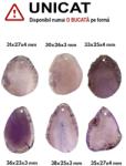  Pandantiv Agata Colorata Neregulata cu Gaura - 30-38 x 23-26 x 3-4 mm - 1 Buc