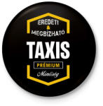printfashion Taxis prémium minőség - Kitűző, hűtőmágnes - Fekete (3097178)