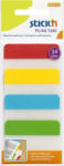 STICK'N Stick index plastic transparent, margine color 38 x 51 mm, 4 culori neon STICK'N