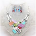  Szines nyakék, fülbevalóval. 00072ec