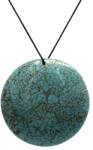  Pandantiv din Magnezit Colorat Disc cu Gaura - 51-52 x 11-12 mm - 1 Buc