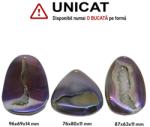  Pandantiv Agata Dungata Druzy Colorata Picatura cu Gaura - 76-96 x 63-80 x 11-14 mm - 1 Buc