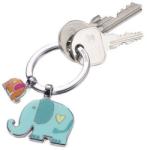 TROIKA Kulcstartó, 2 charm dísszel, TROIKA "Elefántok", vegyes színek (KR18-12/CH) - pepita