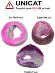  Pandantiv Agata Dungata Druzy Colorata Picatura cu Gaura - 76-82 x 67-79 x 11-18 mm - 1 Buc