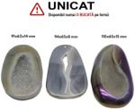  Pandantiv Agata Dungata Druzy Colorata Picatura cu Gaura - 91-110 x 62-65 x 8-15 mm - 1 Buc