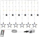 Voltronic LED csillagos lánc 150 LED fehér mix + távirányító