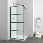 Sanotechnik Elite Black zuhanyfal (6 mm) 195cm magas (EN1006B)