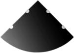 vidaXL Rafturi de colț cu suporturi crom 2 buc. negru 45x45 cm sticlă (3051597) Raft