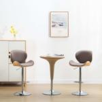 vidaXL Scaun de bar, gri taupe, material textil (287414)