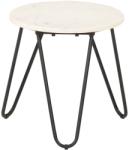 vidaXL Măsuță de cafea alb 40x40x40 cm piatră naturală aspect marmură (286443) Masa de cafea
