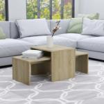 vidaXL Set măsuțe de cafea, stejar sonoma, 100x48x40 cm, PAL (802915) Masa de cafea