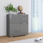 vidaXL Servantă, gri extralucios, 71x35x80 cm, lemn prelucrat (283717) Comoda