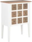 vidaXL Servantă, alb, 54 x 30 x 80 cm, lemn masiv (280075) Comoda