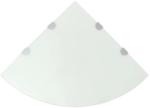 vidaXL Rafturi de colț cu suporturi crom 2 buc. alb 45x45 cm sticlă (3051600) Raft
