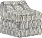 vidaXL Fotoliu puf modular, gri cu dungi, material textil (287713)