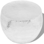 vidaXL Măsuță de cafea rotundă, argintiu, aluminiu (243509) Masa de cafea