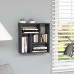 vidaXL Raft de perete, gri extralucios, 45, 1x16x45, 1 cm, PAL (802956) Raft