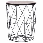 vidaXL Măsuță de cafea, negru, Ø 47 cm (287654) Masa de cafea