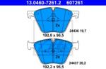 ATE set placute frana, frana disc ATE 13.0460-7261.2 (13.0460-7261.2)
