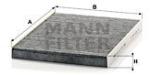 Mann-filter Filtru, aer habitaclu MANN-FILTER CUK 2882 (CUK 2882)