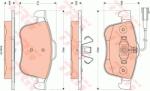 TRW set placute frana, frana disc TRW COTEC GDB1880 (GDB1880)