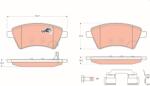 TRW set placute frana, frana disc TRW COTEC GDB1673 (GDB1673)