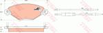 TRW set placute frana, frana disc TRW COTEC GDB1448 (GDB1448)