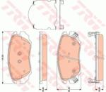 TRW set placute frana, frana disc TRW COTEC GDB1782 (GDB1782)