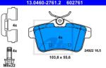 ATE set placute frana, frana disc ATE 13.0460-2761.2 (13.0460-2761.2)