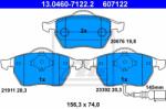 ATE set placute frana, frana disc ATE 13.0460-7122.2 (13.0460-7122.2)