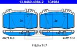 ATE set placute frana, frana disc ATE 13.0460-4984.2 (13.0460-4984.2)