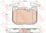 TRW set placute frana, frana disc TRW COTEC GDB1943 (GDB1943)